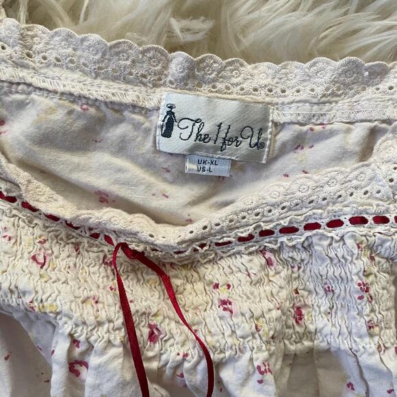 90s vintage nightgown coquette victorian revival edwardian cottagecore | size L - Picture 9 of 10
